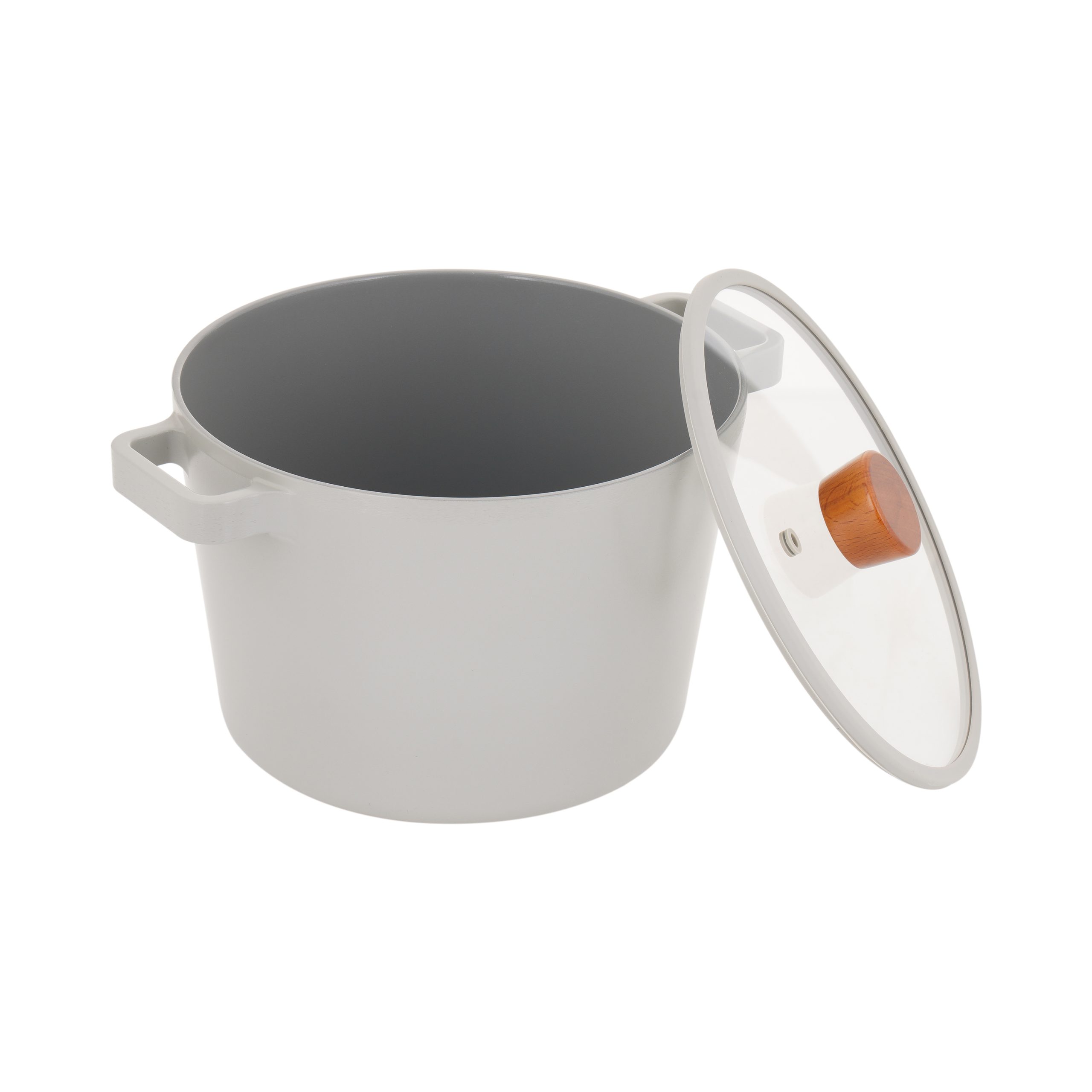 Nồi Hàn Quốc sâu lòng FIKA Reserve 22cm, đáy từ toàn bộ, nắp kính, màu xanh xám_365133