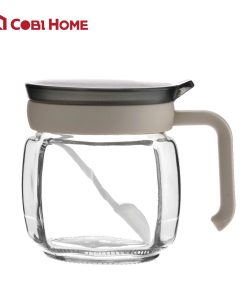 Hũ thủy tinh đựng gia vị có thanh gạt kèm muỗng dung tích 420ml_376064