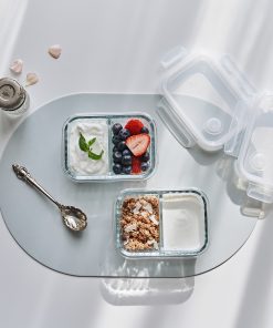 Hộp đựng thực phẩm thủy tinh 2 ngăn Neoflam Wavelock V 400ml_364369