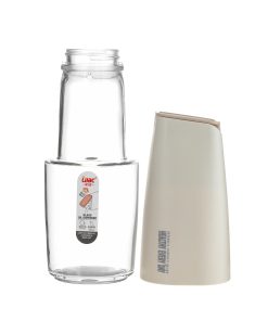 Bình dầu thủy tinh tự mở nắp, dáng tròn, màu ngẫu nhiên dung tích 500ml_376063