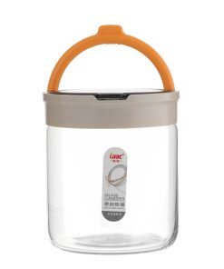 Hũ thủy tinh đựng gia vị, thực phẩm có nắp khóa an toàn, màu ngẫu nhiên 700ml_364385