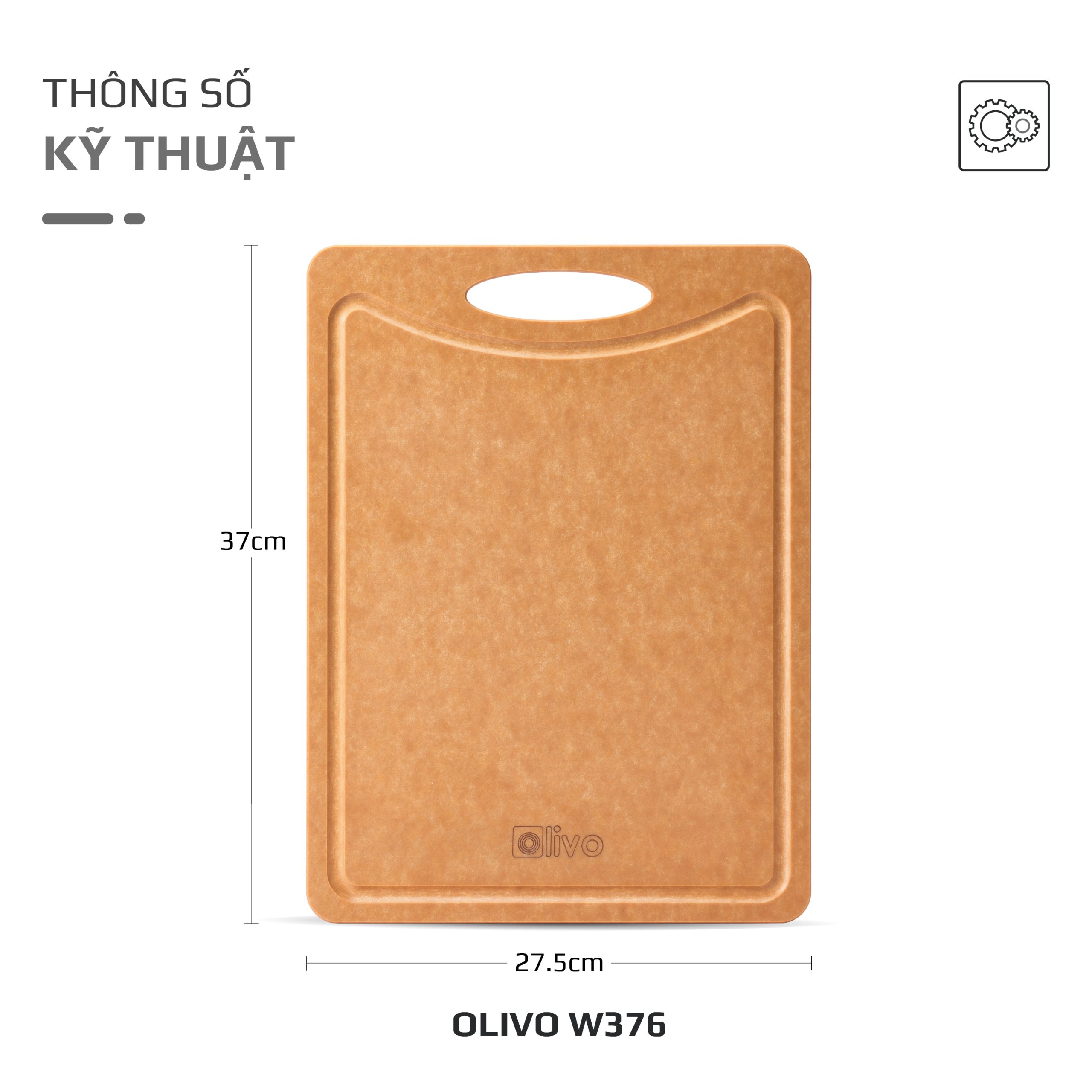 Thớt Gỗ OLIVO Wood Fiber W376