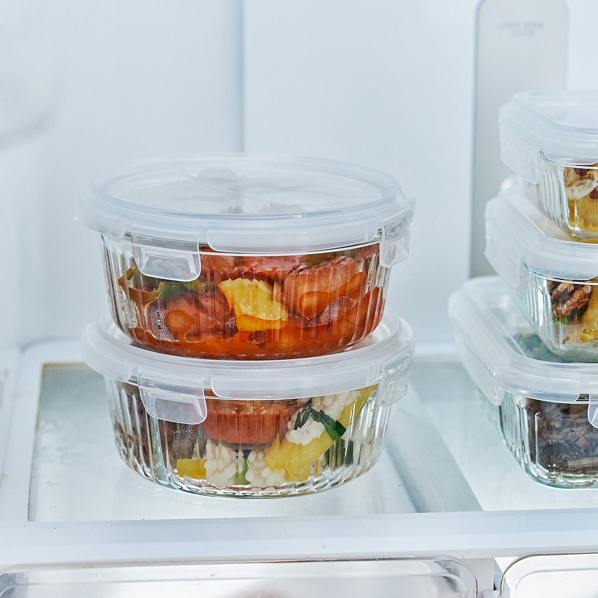 Hộp đựng thực phẩm thủy tinh 3 ngăn Neoflam Wavelock V 930L_364372