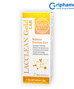 Men vi sinh bổ sung lợi khuẩn Lacclean Gold LAB (Hộp 30 gói)