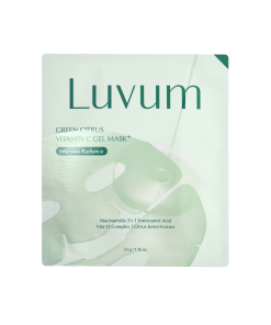 Mặt nạ LUVUM Green Citrus Vitamin C Gel Mask Plus giúp dưỡng sáng đều màu da (miếng lẻ 33g)