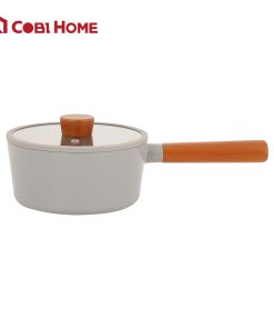 Quánh Hàn Quốc FIKA Object 18cm, đáy từ toàn bộ, nắp kính, màu xanh xám_365131