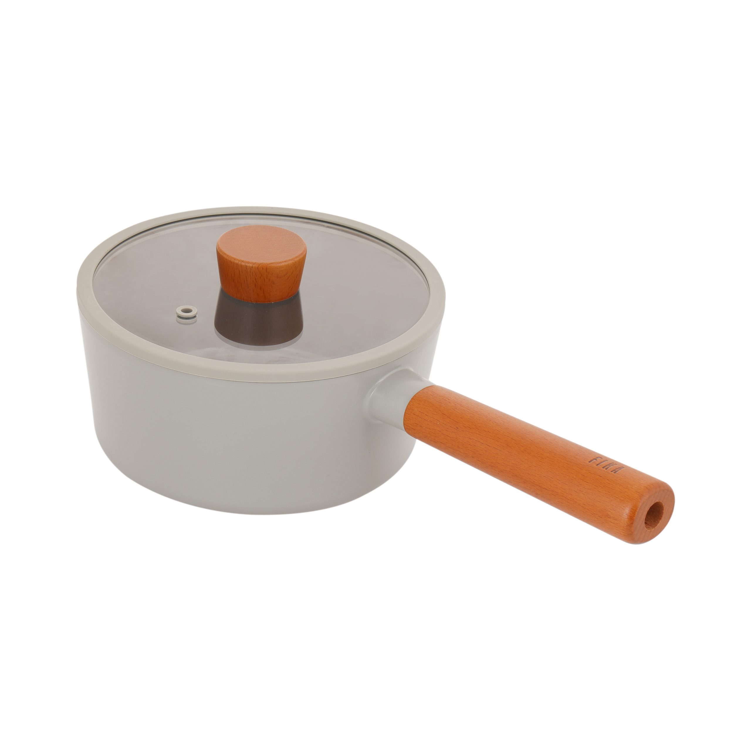 Quánh Hàn Quốc FIKA Object 18cm, đáy từ toàn bộ, nắp kính, màu xanh xám_365131