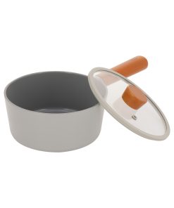 Quánh Hàn Quốc FIKA Object 18cm, đáy từ toàn bộ, nắp kính, màu xanh xám_365131