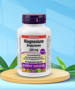 Thực phẩm bảo vệ sức khoẻ WEBBER NATURALS Magnesium Bisglycinate 200mg (Hộp 60 viên)