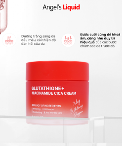 [NEW PREMIUM] Kem ANGEL’S LIQUID GLUTATHIONE PLUS NIACINAMIDE CICA CREAM hỗ trợ làm trắng, kiểm soát dầu & thu nhỏ lỗ chân lông (hộp 50ml)