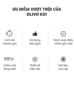Dụng cụ mài dao 3 tầng Olivo KS1