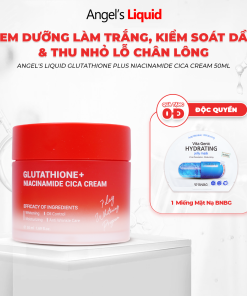 [NEW PREMIUM] Kem ANGEL’S LIQUID GLUTATHIONE PLUS NIACINAMIDE CICA CREAM hỗ trợ làm trắng, kiểm soát dầu & thu nhỏ lỗ chân lông (hộp 50ml)