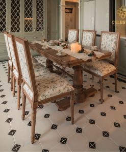 Bàn ăn CELESTINE Lancashirean màu gỗ lộ tom