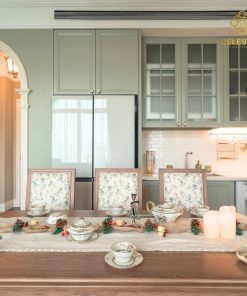 Bàn ăn CELESTINE Lancashirean màu gỗ lộ tom