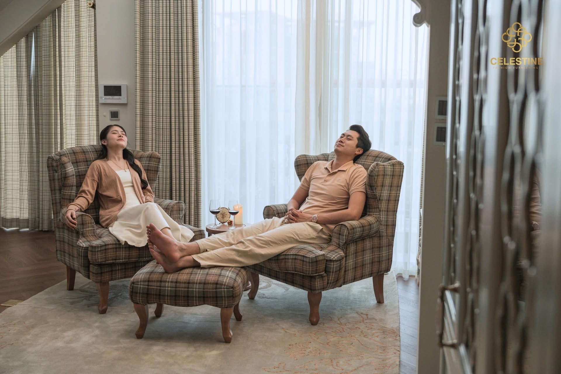 Bộ sản phẩm Góc thư giãn đôi CELESTINE Silver Love