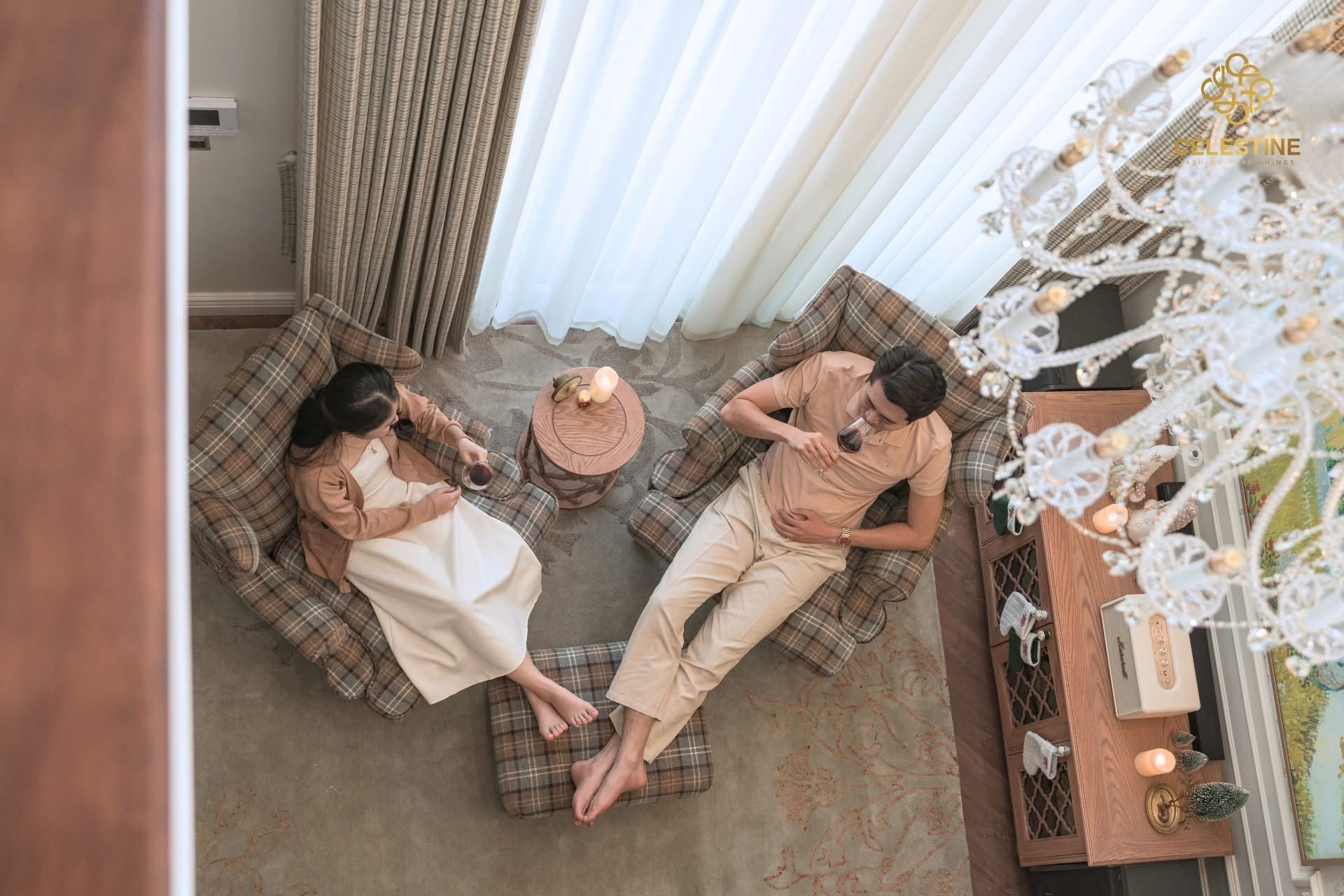 Bộ sản phẩm Góc thư giãn đôi CELESTINE Silver Love