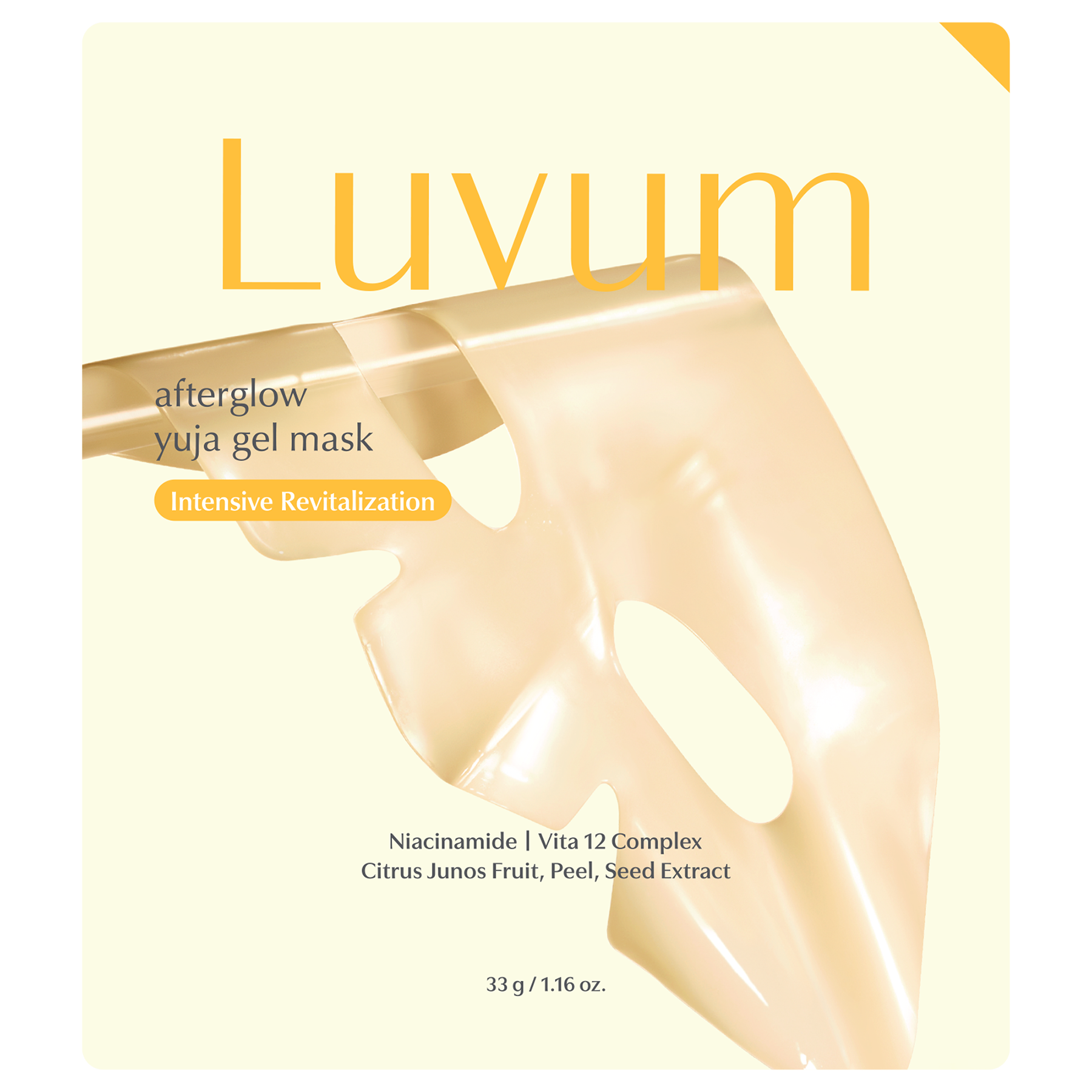 Mặt nạ thạch quả yuja LUVUM Afterglow Yuja Gel Mask giúp dưỡng trắng da (miếng lẻ 33g)