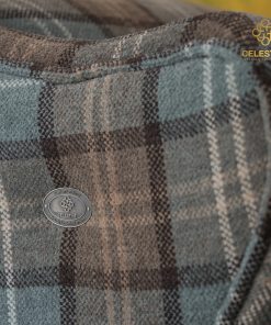 Ghế armchair CELESTINE Queen Anne Wingchair vải kẻ Anh