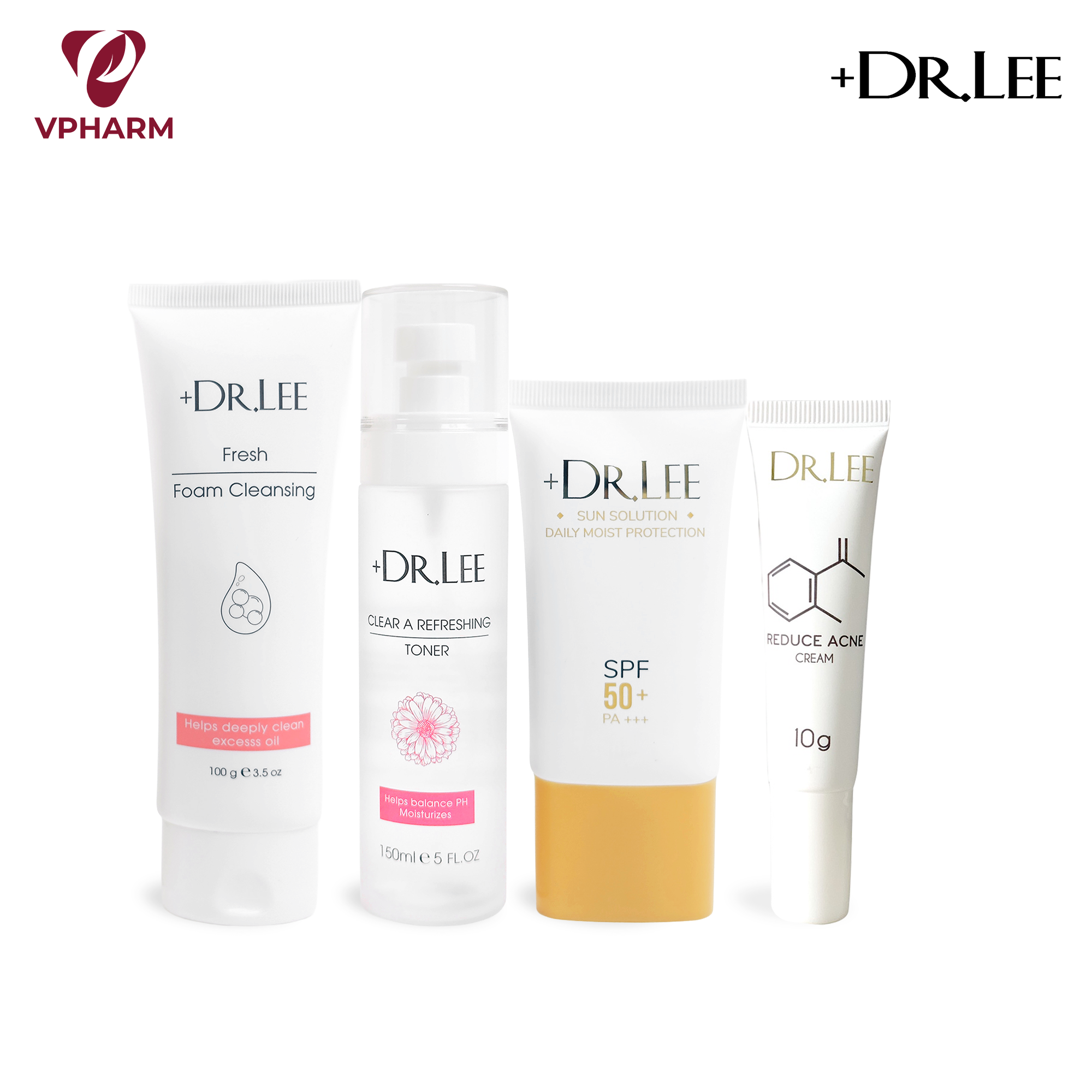 Bộ chăm sóc da mụn toàn diện +Dr.lee