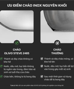 Chảo inox Olivo Steve 2485