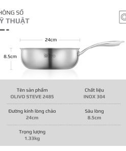 Chảo inox Olivo Steve 2485