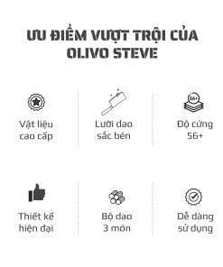 Bộ dao 3 món OLIVO Steve