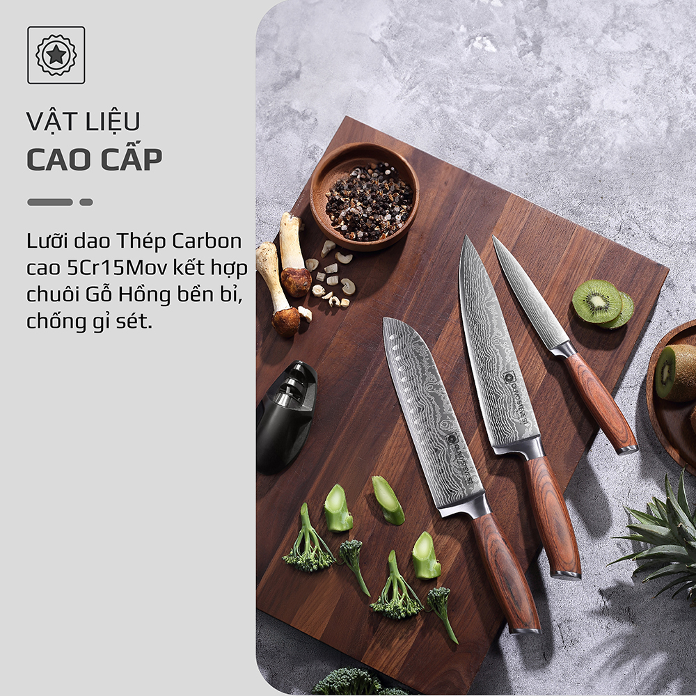 Bộ dao 3 món OLIVO Steve