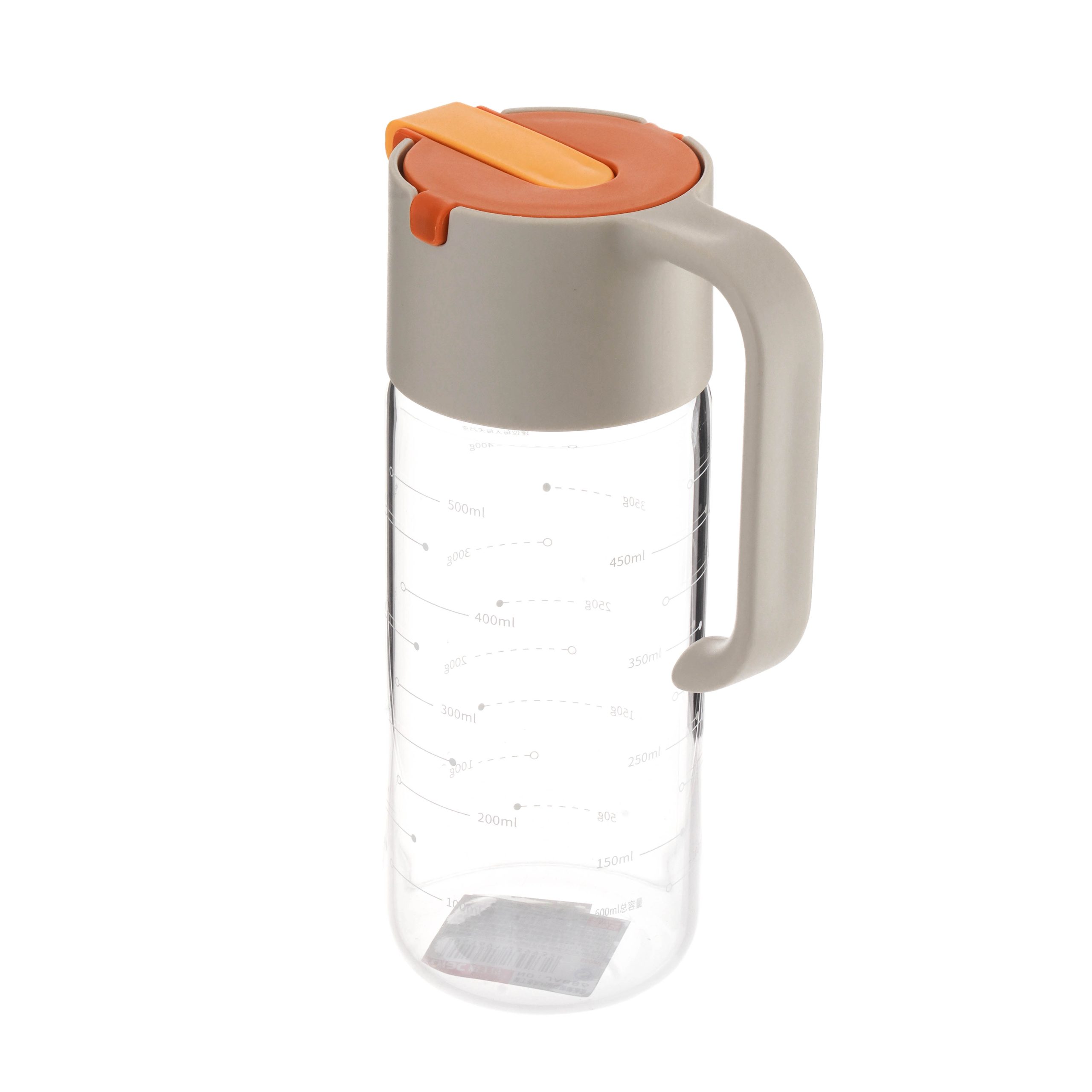 Bình dầu thủy tinh tự mở nắp có tay cầm dung tích 600ml có chia dung tích_376072