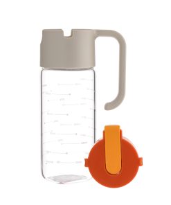 Bình dầu thủy tinh tự mở nắp có tay cầm dung tích 600ml có chia dung tích_376072
