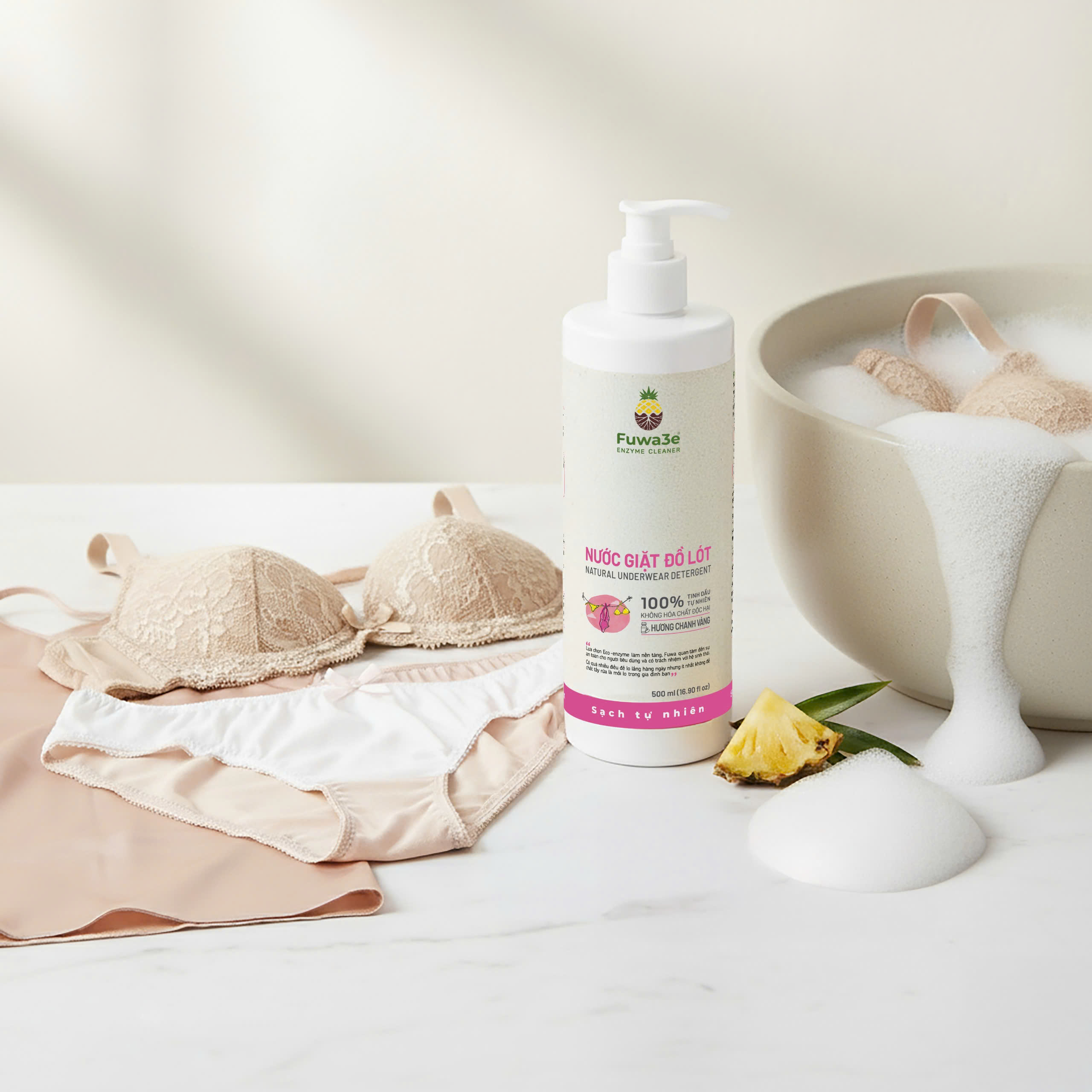 Nước Giặt Đồ Lót Chuyên Dụng Fuwa3e cho da nhạy cảm 500ml