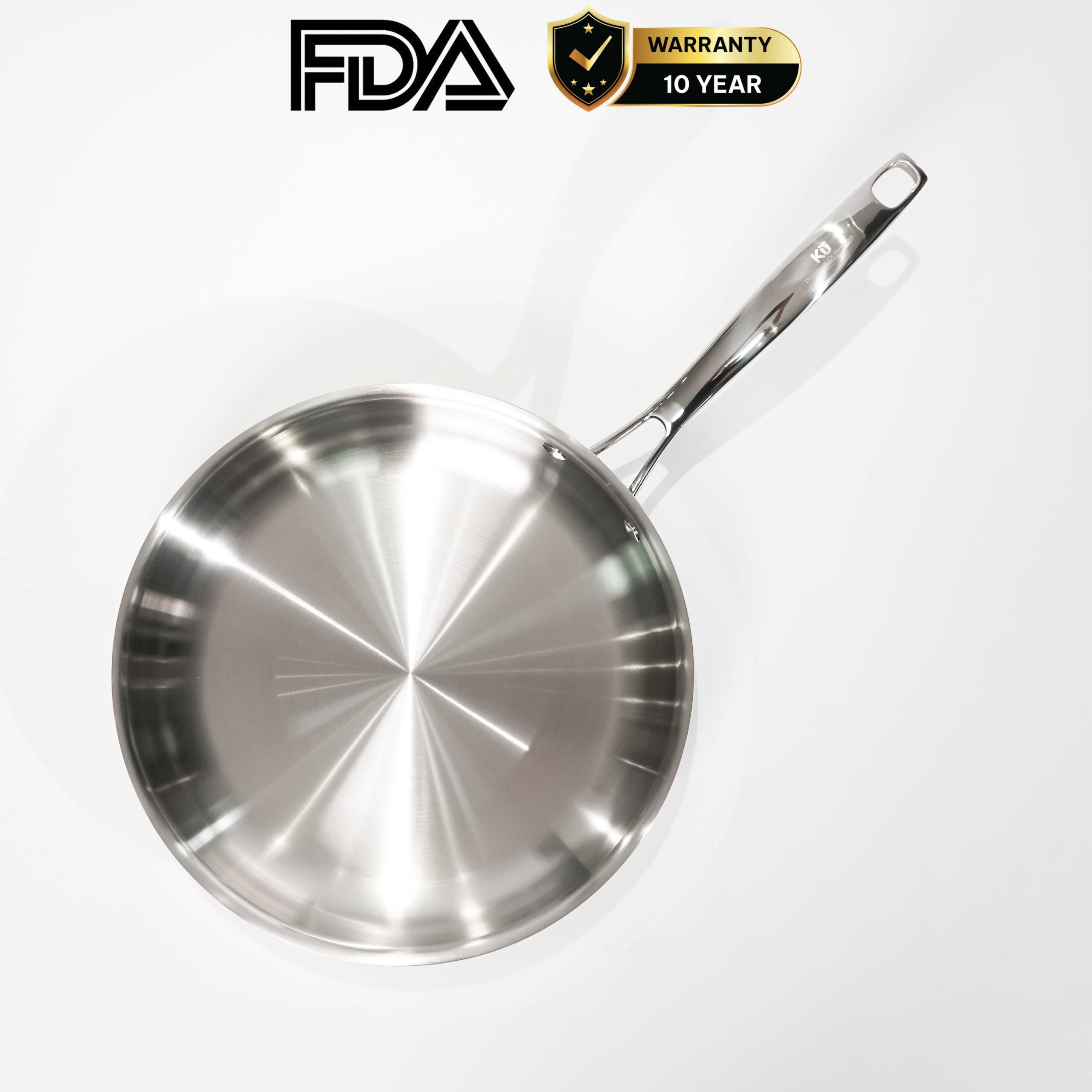 Chảo rán inox 316 28cm cao cấp KUCHEN KU FP281316