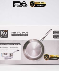 Chảo rán inox 316 28cm cao cấp KUCHEN KU FP281316