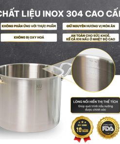 Nồi luộc gà 5 lớp inox 304 26cm