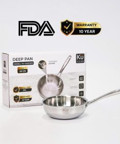 Chảo inox 316 20cm lòng sâu cao cấp KUCHEN KU W201316