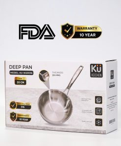 Chảo inox 316 20cm lòng sâu cao cấp KUCHEN KU W201316