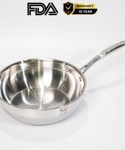 Chảo inox 316 28cm lòng sâu cao cấp KUCHEN KU W281316