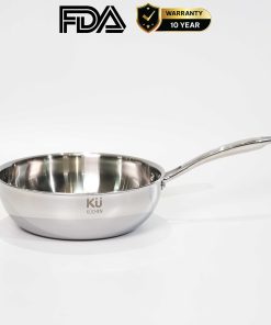 Chảo inox 316 28cm lòng sâu cao cấp KUCHEN KU W281316