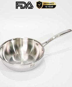 Chảo inox 316 24cm lòng sâu cao cấp KUCHEN KU W241316