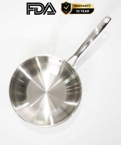 Chảo inox 316 24cm lòng sâu cao cấp KUCHEN KU W241316