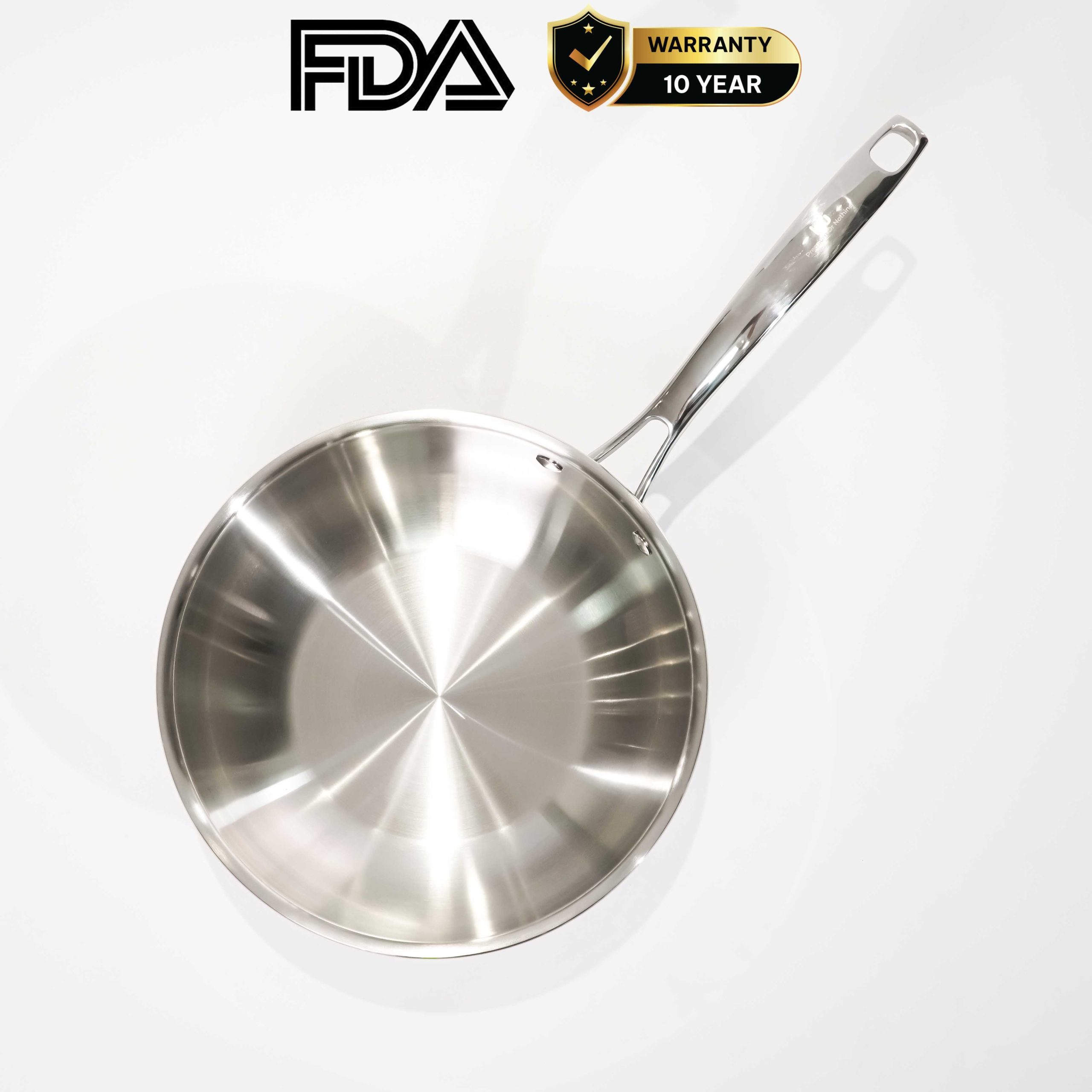 Chảo inox 316 24cm lòng sâu cao cấp KUCHEN KU W241316