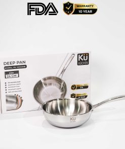 Chảo inox 316 24cm lòng sâu cao cấp KUCHEN KU W241316