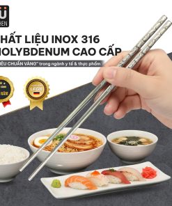 Bộ 10 đôi đũa inox 316 Molybdenum KU SKC041