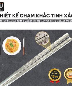 Bộ 10 đôi đũa inox 316 Molybdenum KU SKC041