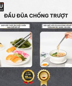 Bộ 10 đôi đũa inox 316 Molybdenum KU SKC041