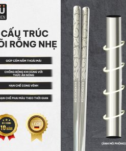 Bộ 10 đôi đũa inox 316 Molybdenum KU SKC041
