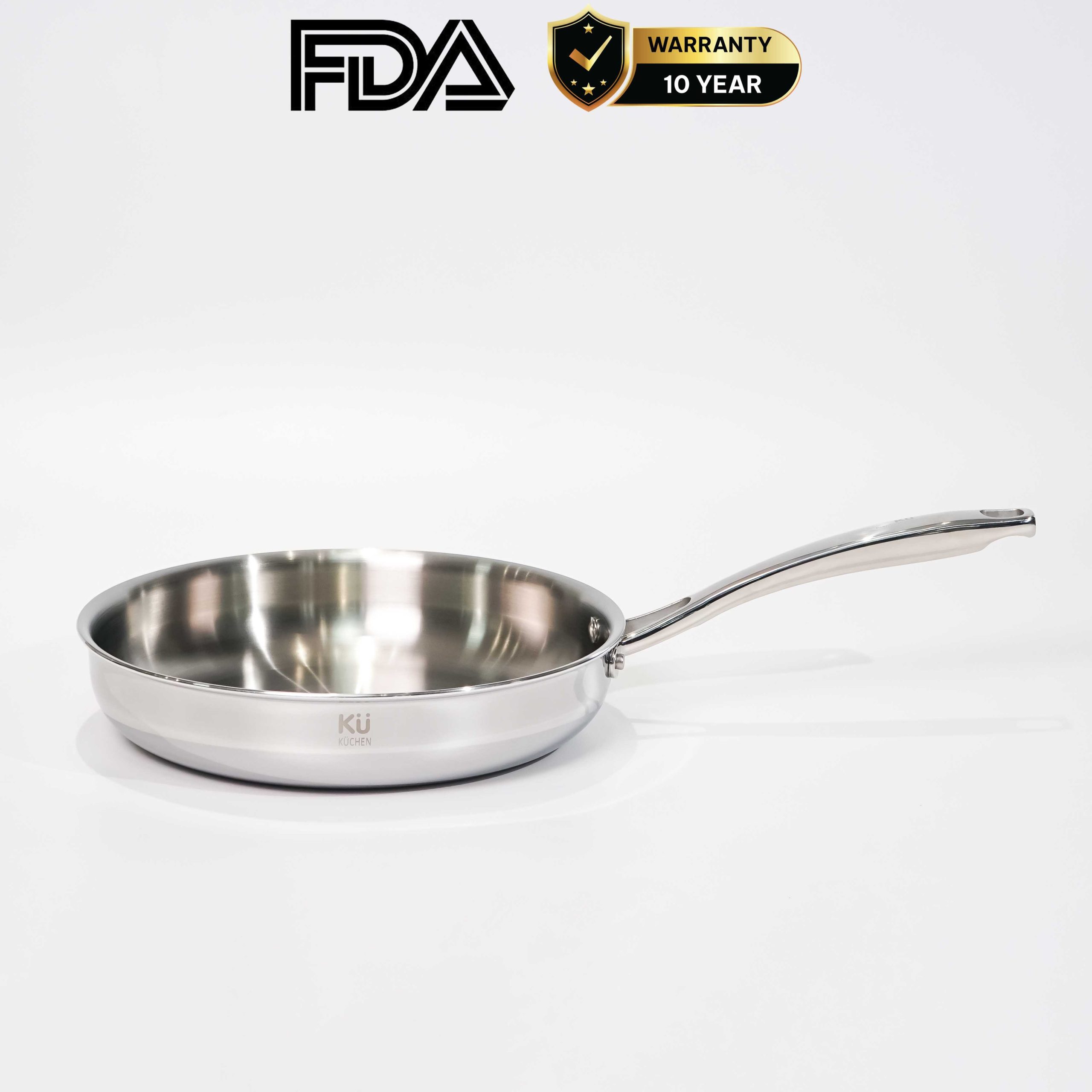 Chảo rán inox 316 26cm cao cấp KUCHEN KU FP261316