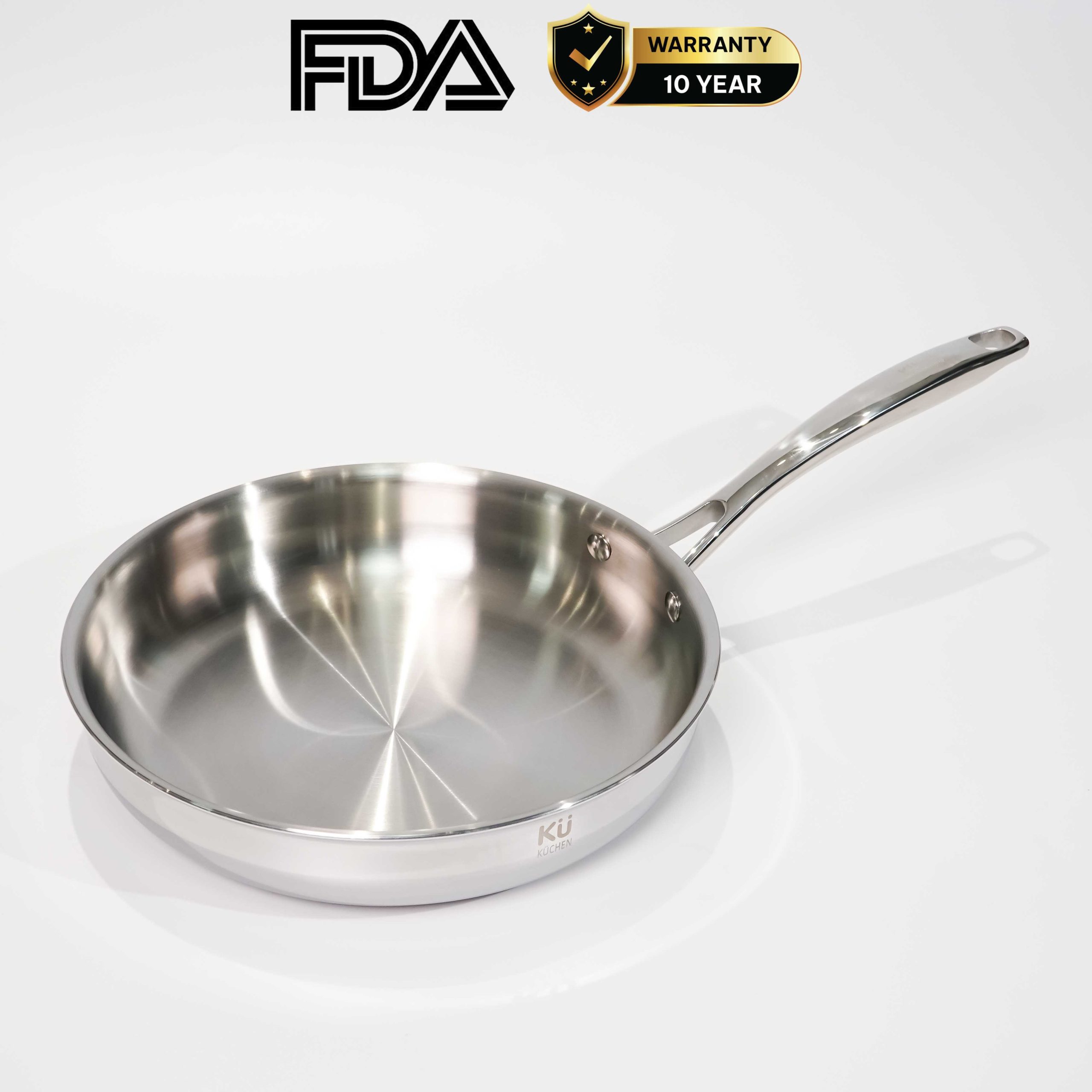 Chảo rán inox 316 26cm cao cấp KUCHEN KU FP261316