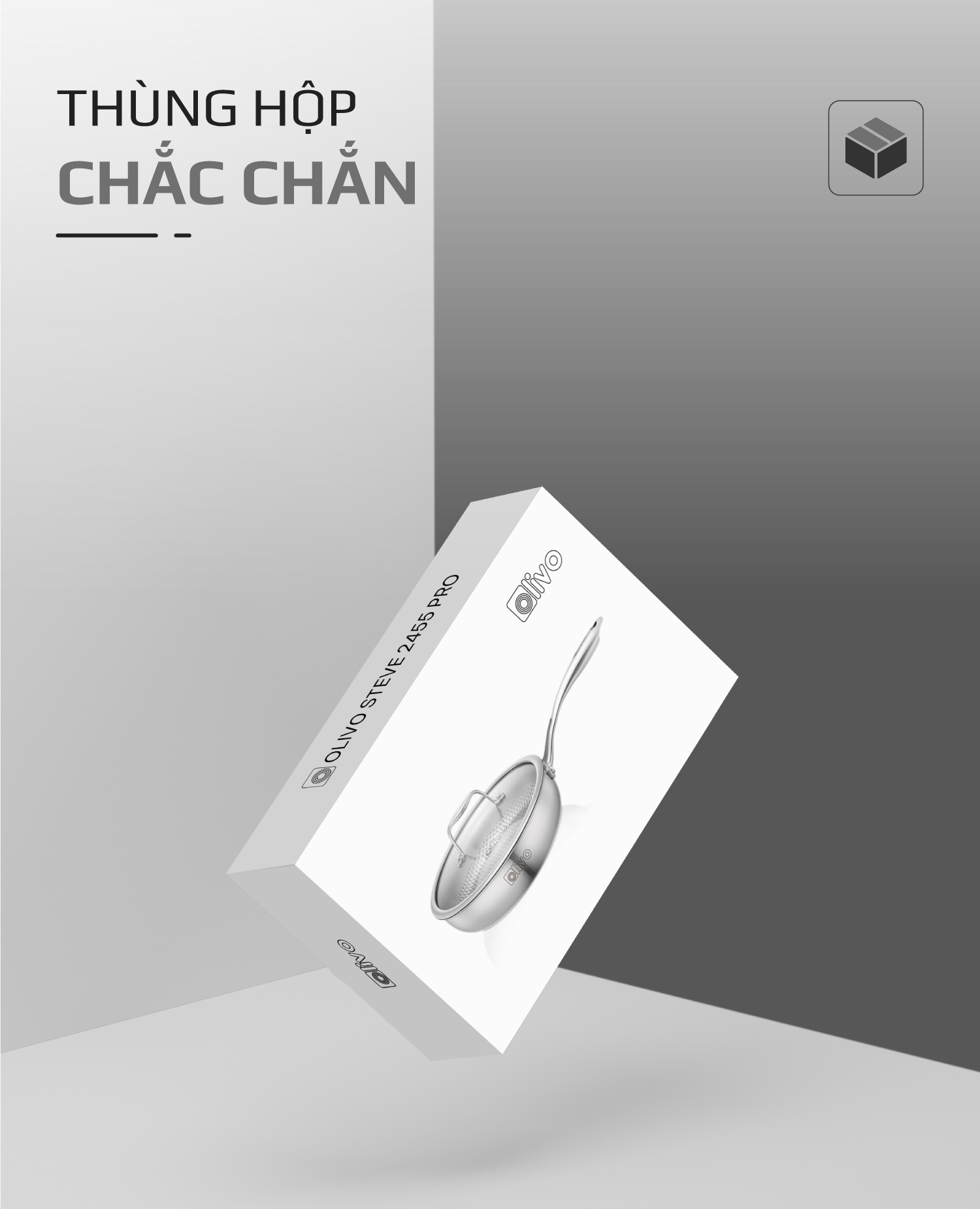 Chảo INOX OLIVO STEVE 2455 PRO