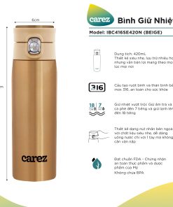 Bình giữ nhiệt CAREZ IBC416SE420N 420ml màu nâu