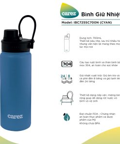 Bình giữ nhiệt CAREZ IBC725SC700N 700ml màu xanh dương